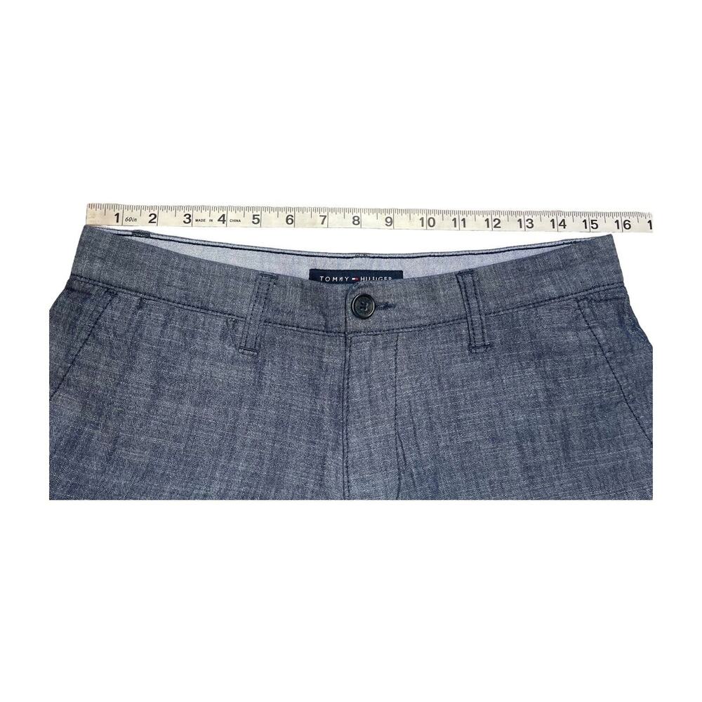 Tommy Hilfiger Chino Shorts Men's 30 Gray 100% Cotton Zip Fly Mid-Rise Outdoor - Picture 4 of 7